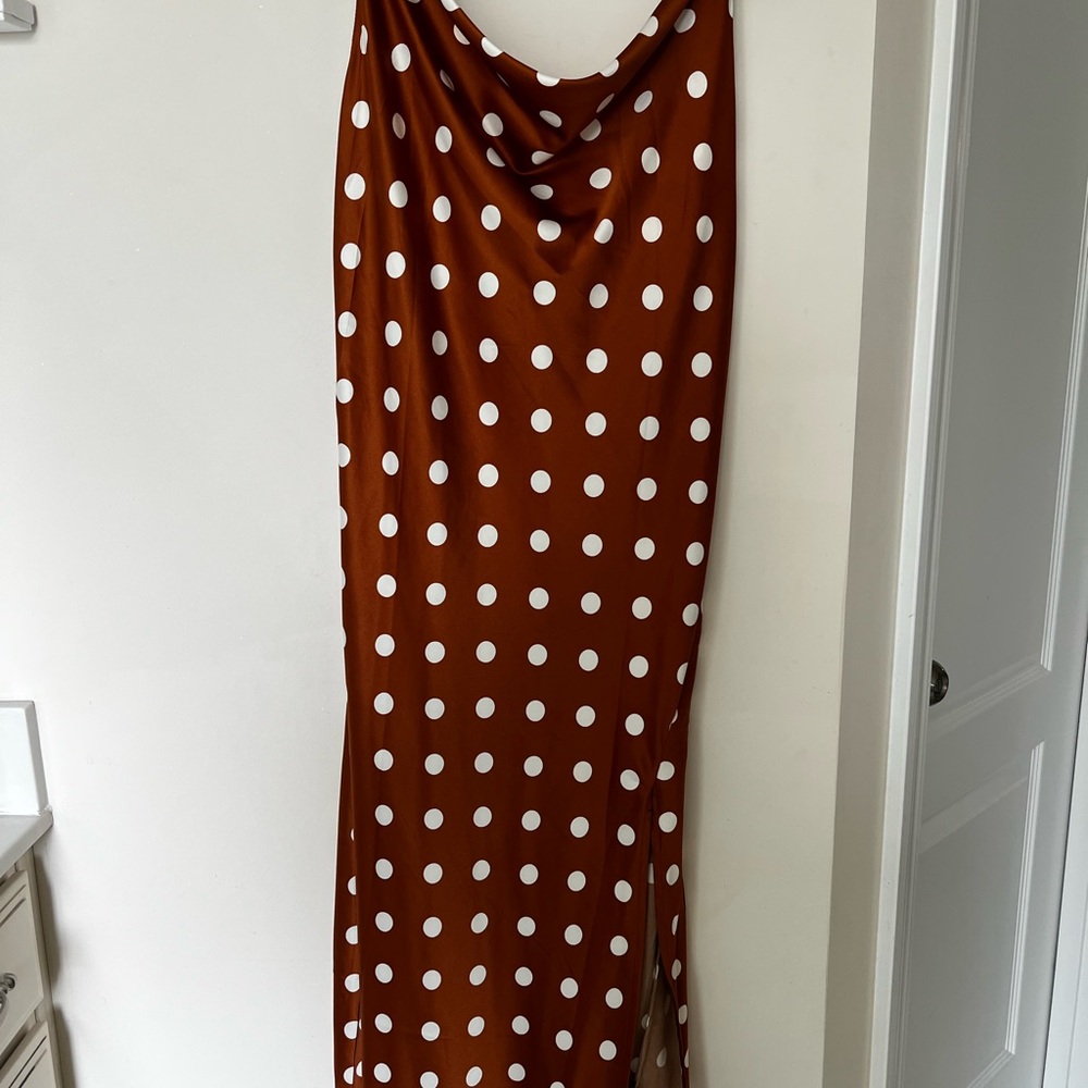 Petal & Pup Rust Polka Dot Dress